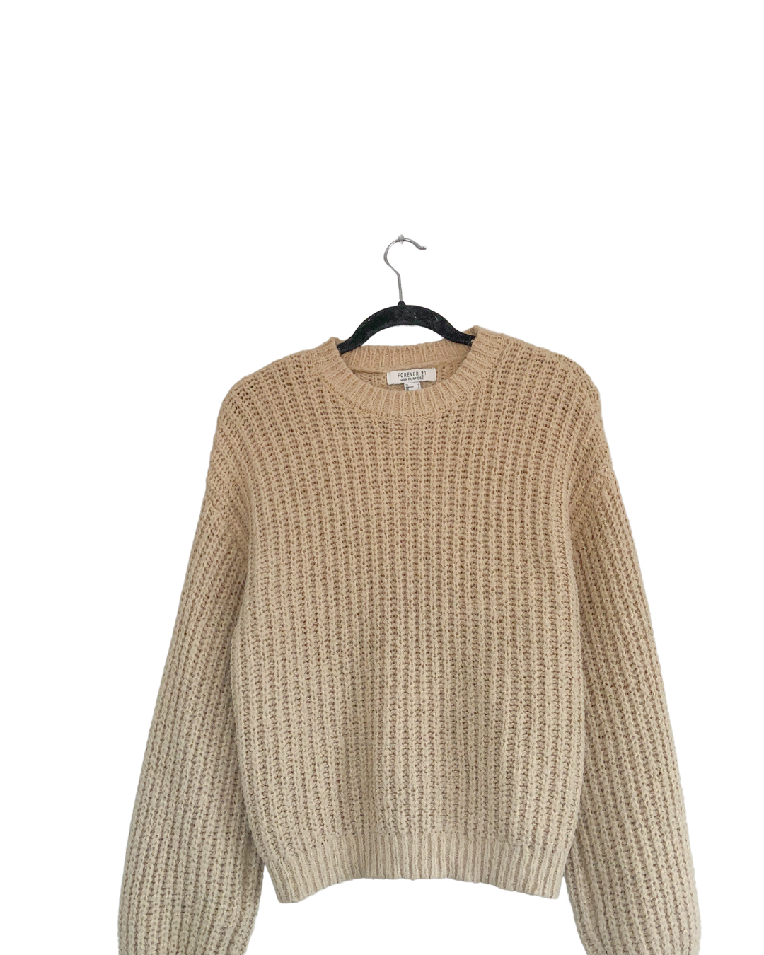 Suéter knit grueso beige vainilla