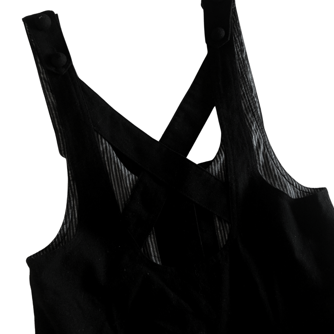 Jumper negro de lana 90s