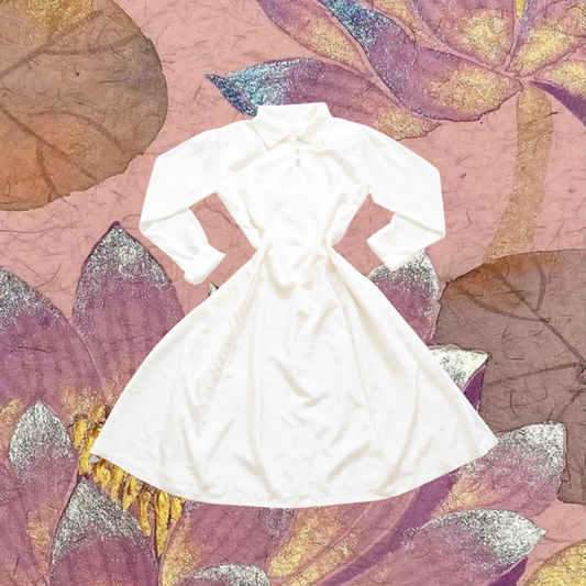 Vestido blanco perla vintage