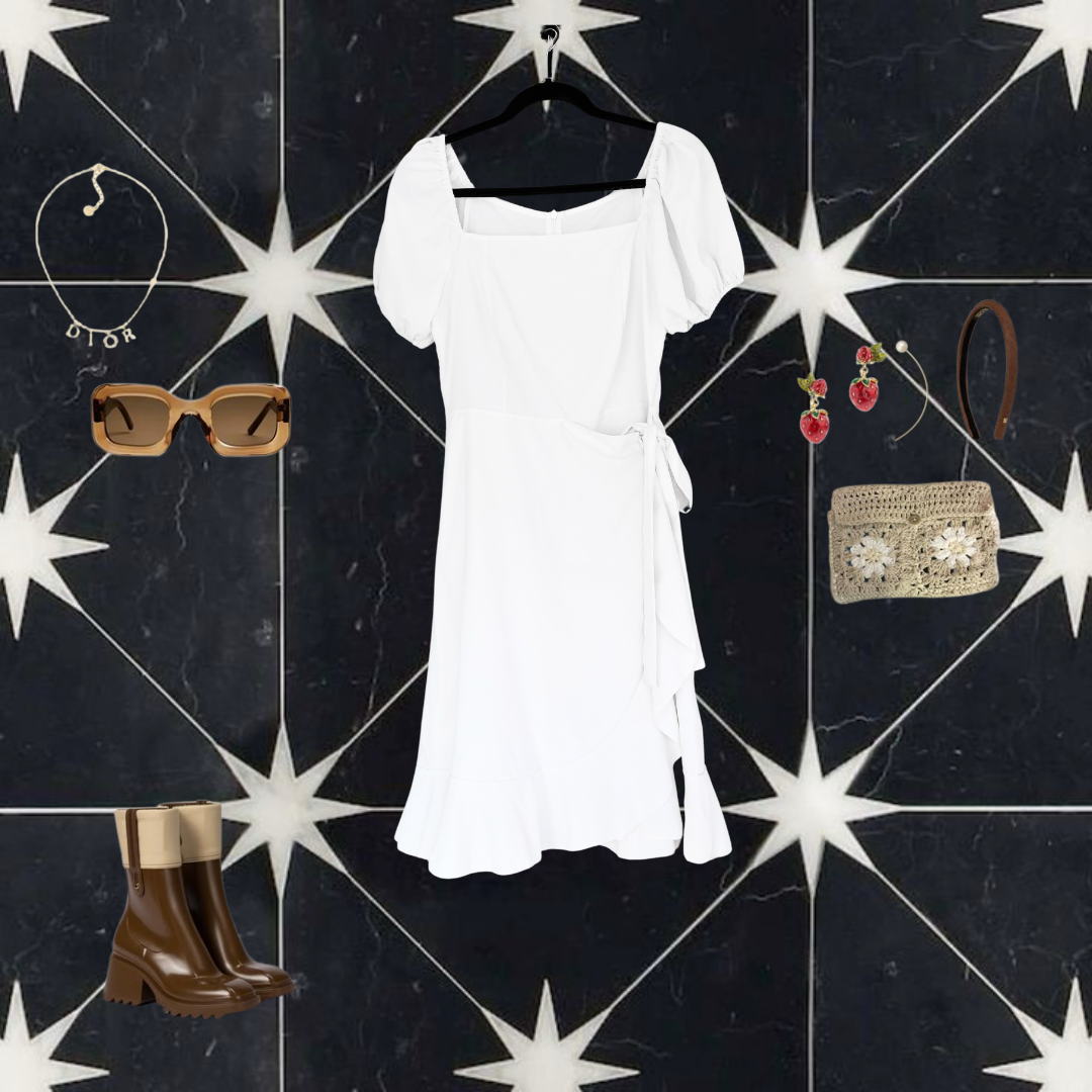 Vestido blanco envolvente