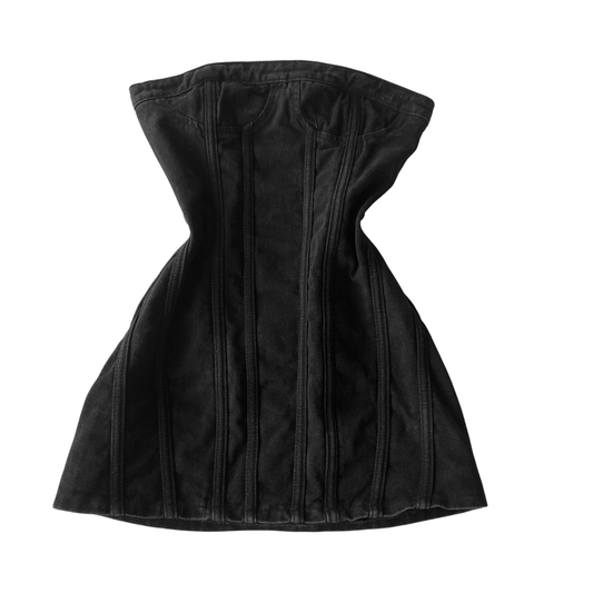 Vestido negro denim