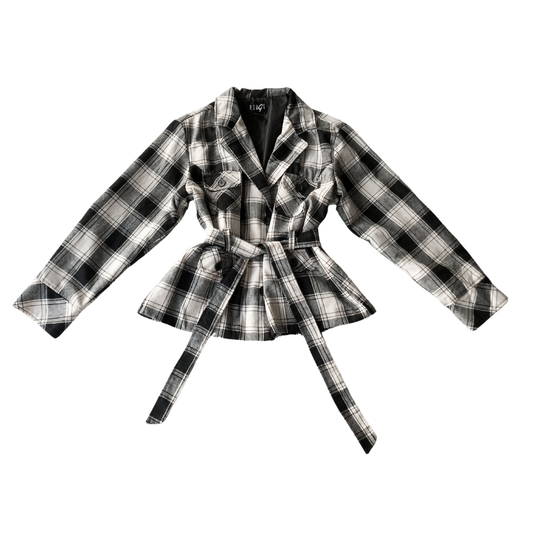 Blazer Abrigo cuadriculado