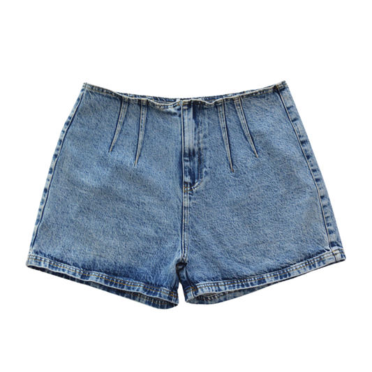 Short denim tiro alto