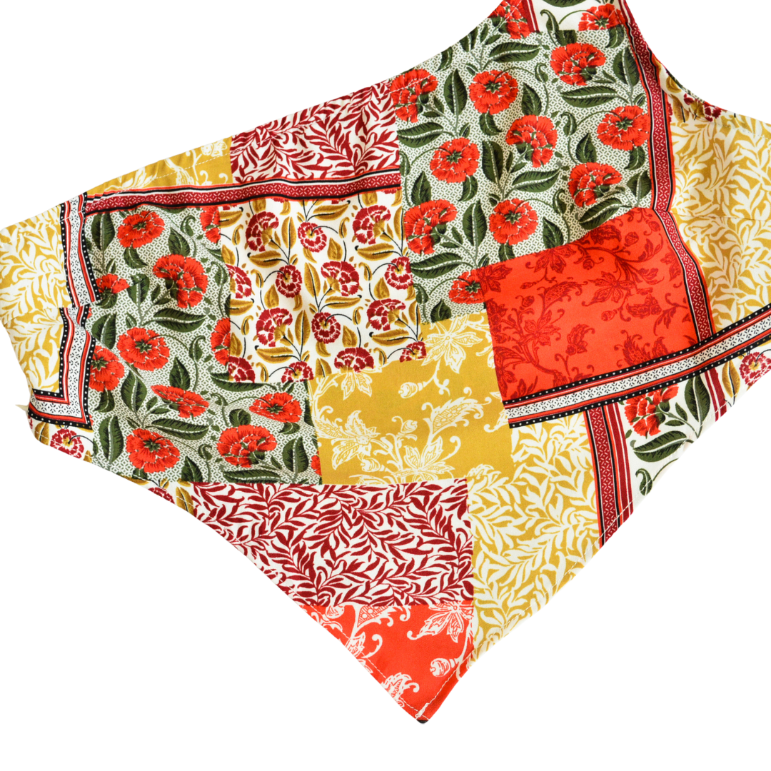 Top asimétrico floral