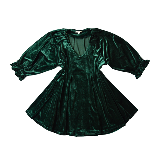 Vestido verde de terciopelo