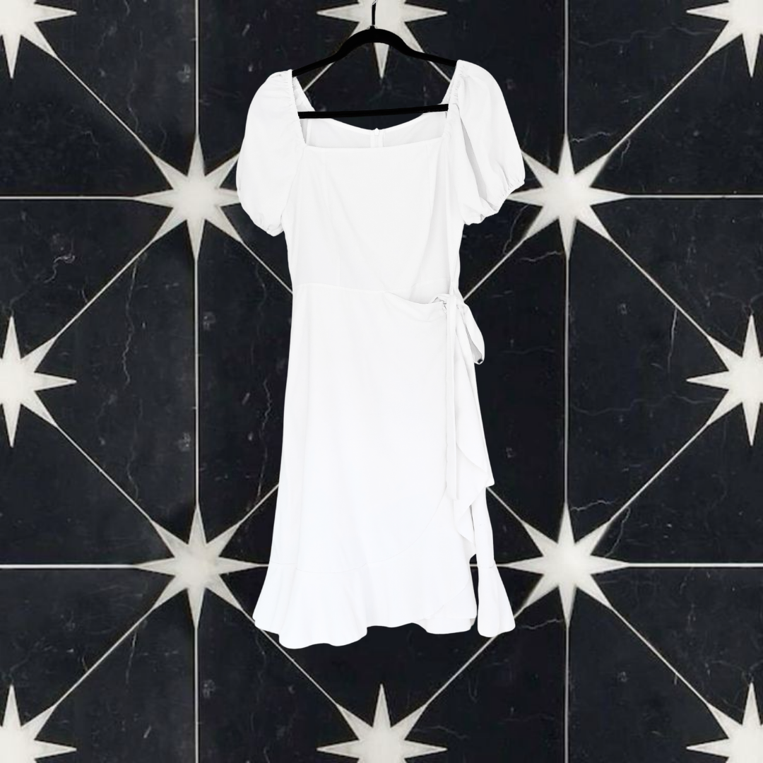 Vestido blanco envolvente
