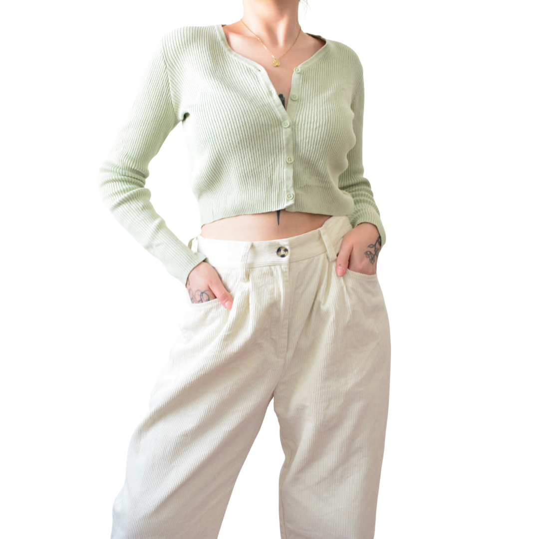 Suéter knit verde pastel
