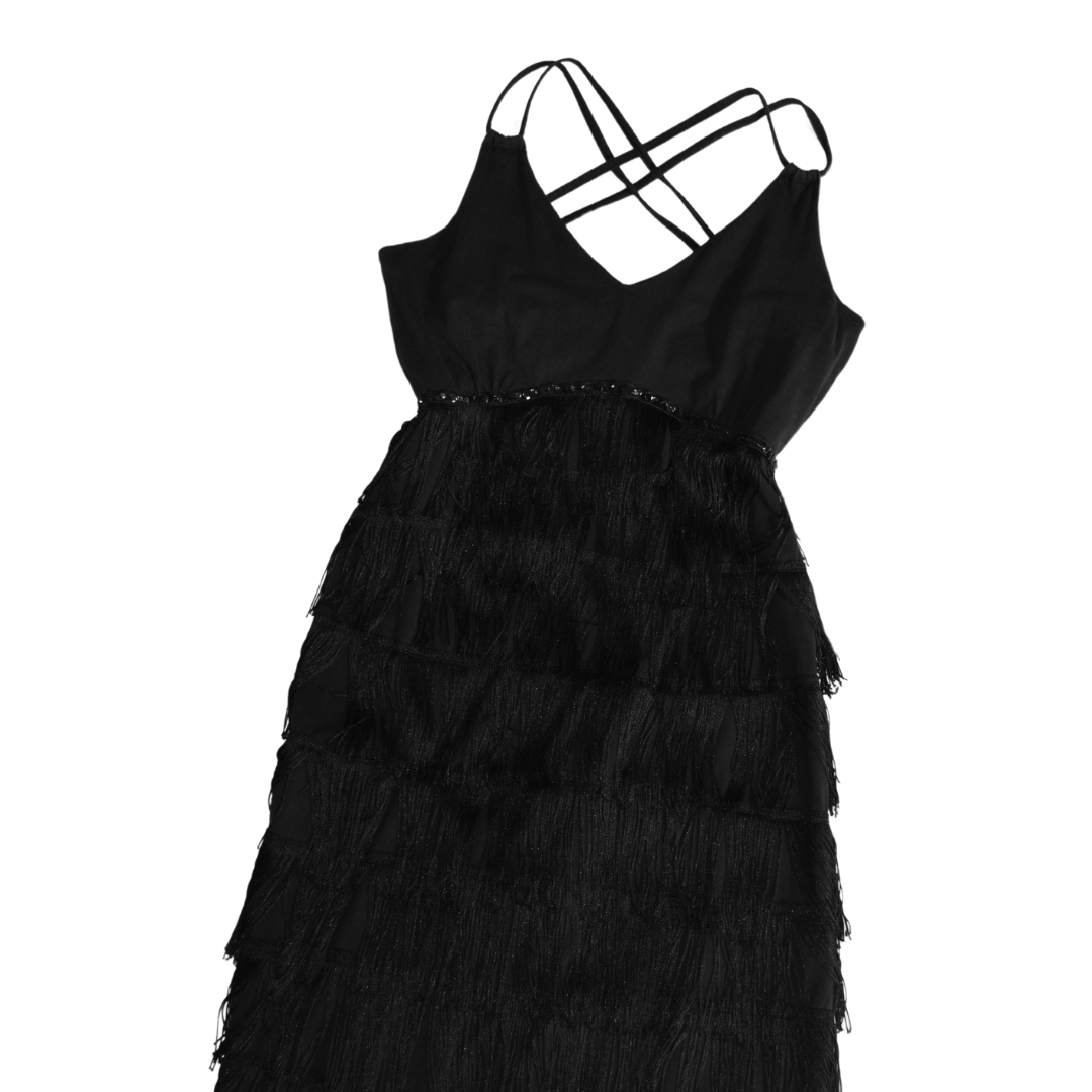 Vestido negro flapper