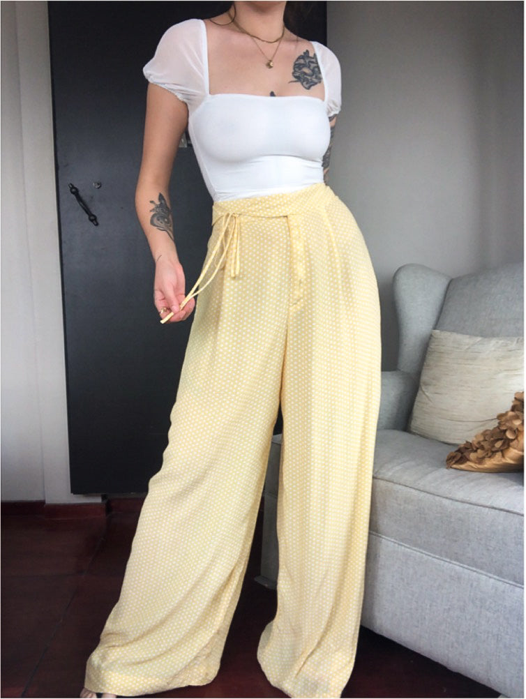 Pantalón amarillo polka dots