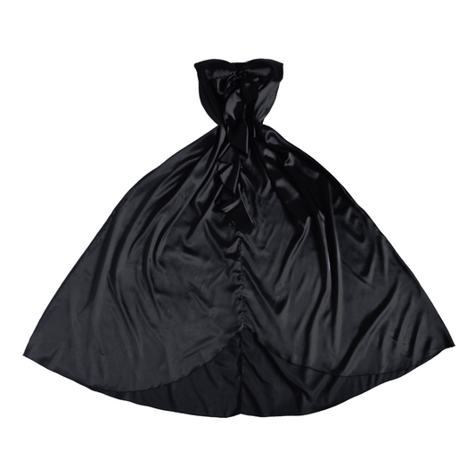 Vestido negro satinado
