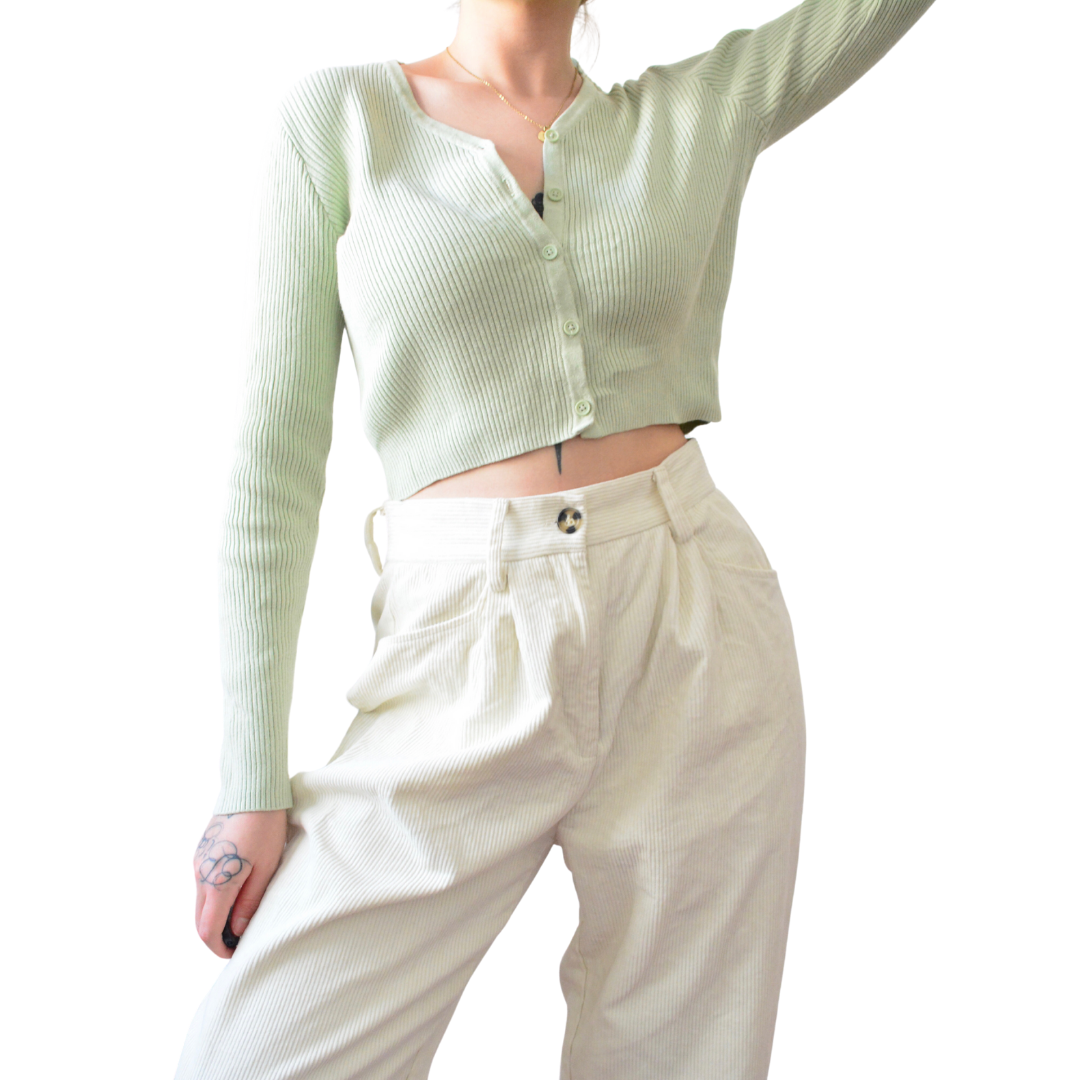 Suéter knit verde pastel