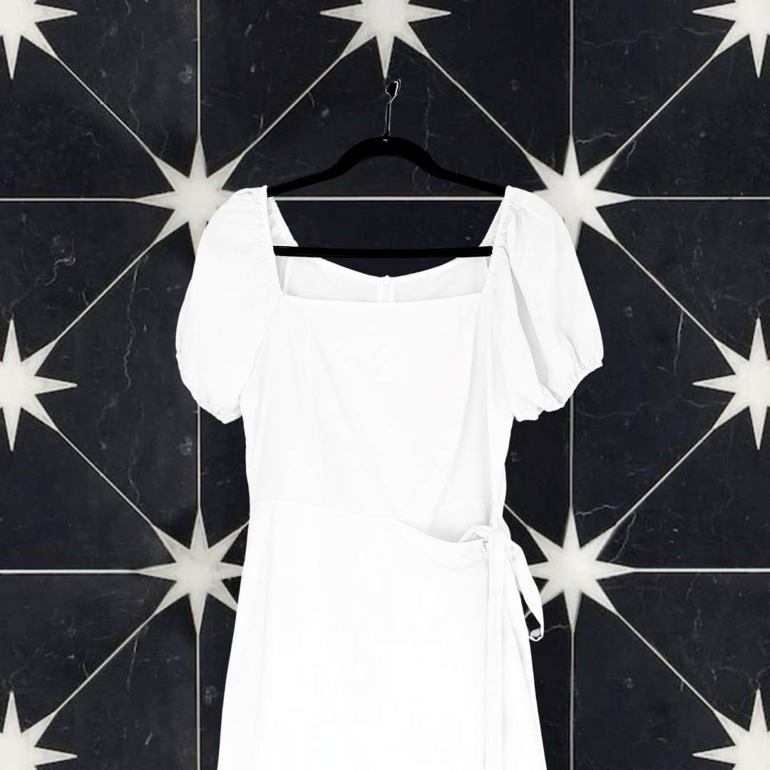 Vestido blanco envolvente