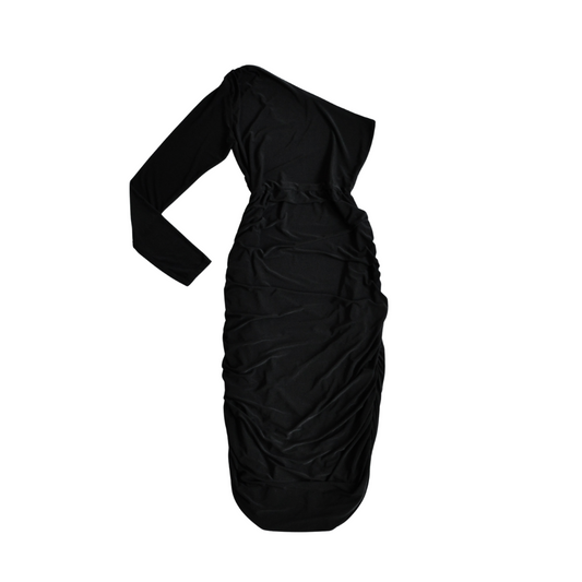 Vestido negro one shoulder
