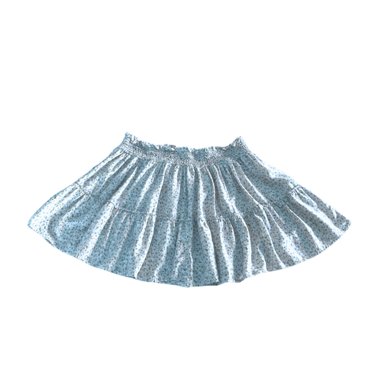 Falda azul cielo floral
