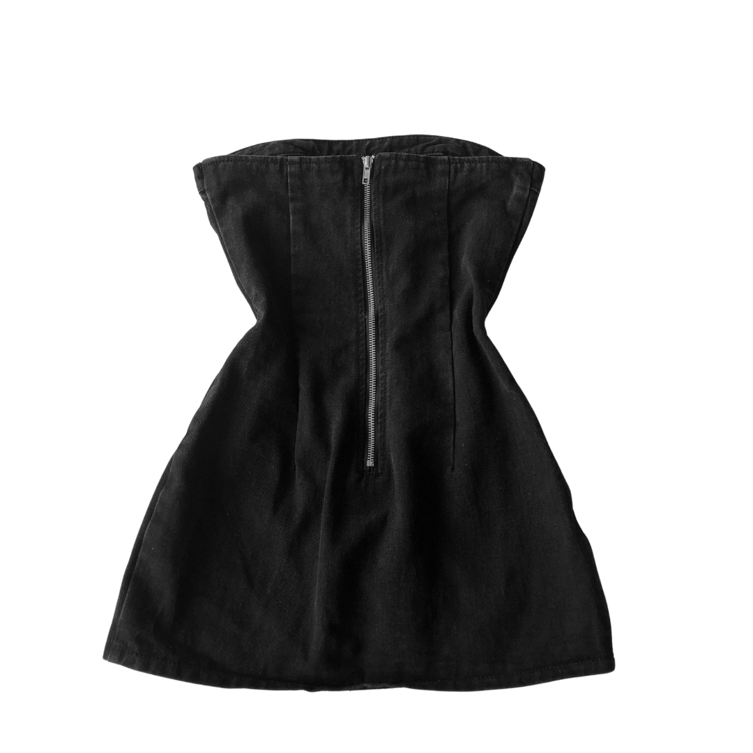 Vestido negro denim