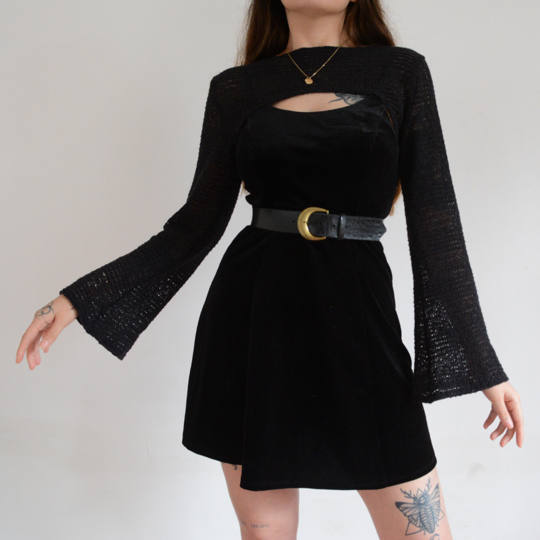 Vestido negro de terciopelo