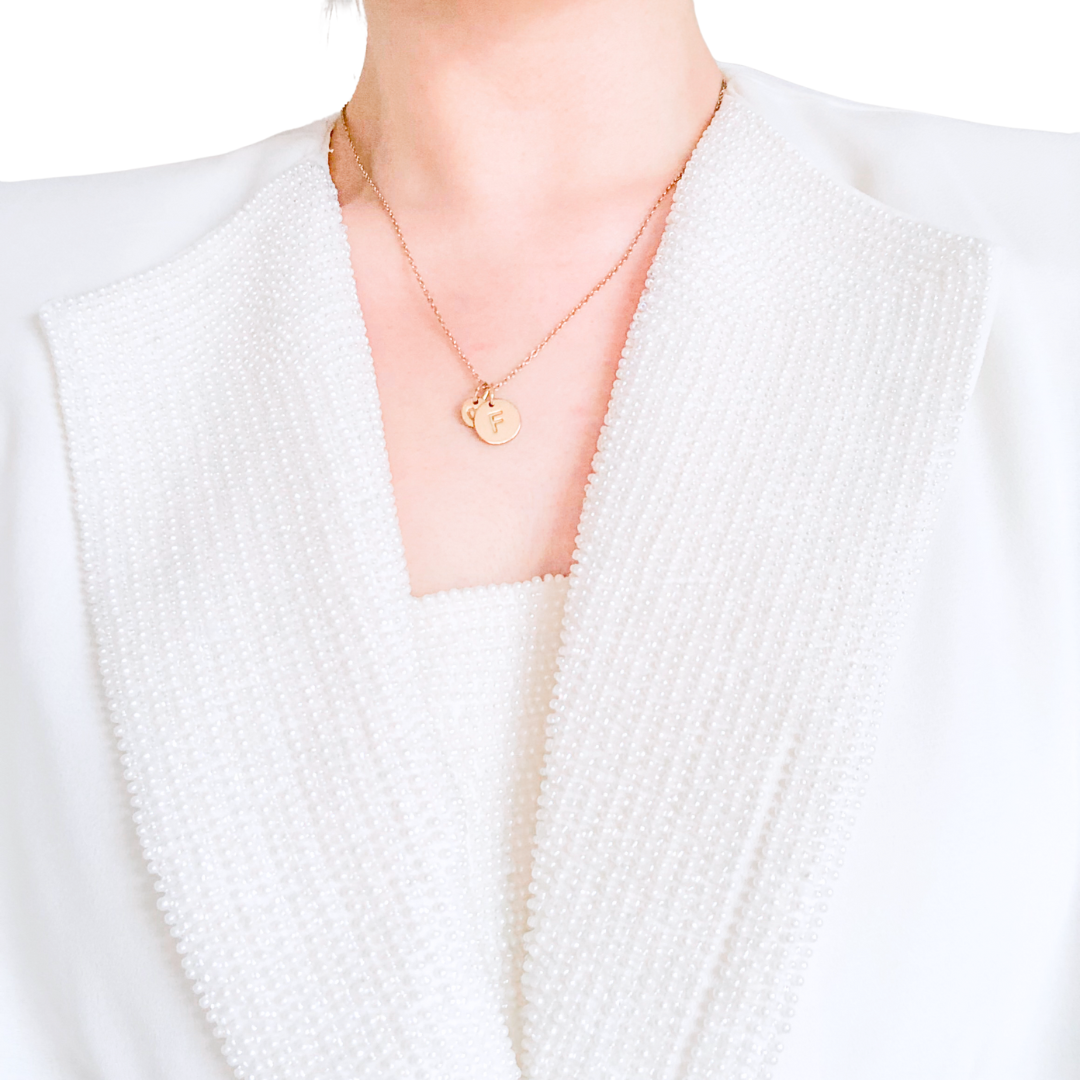 Blazer perla con canutillo
