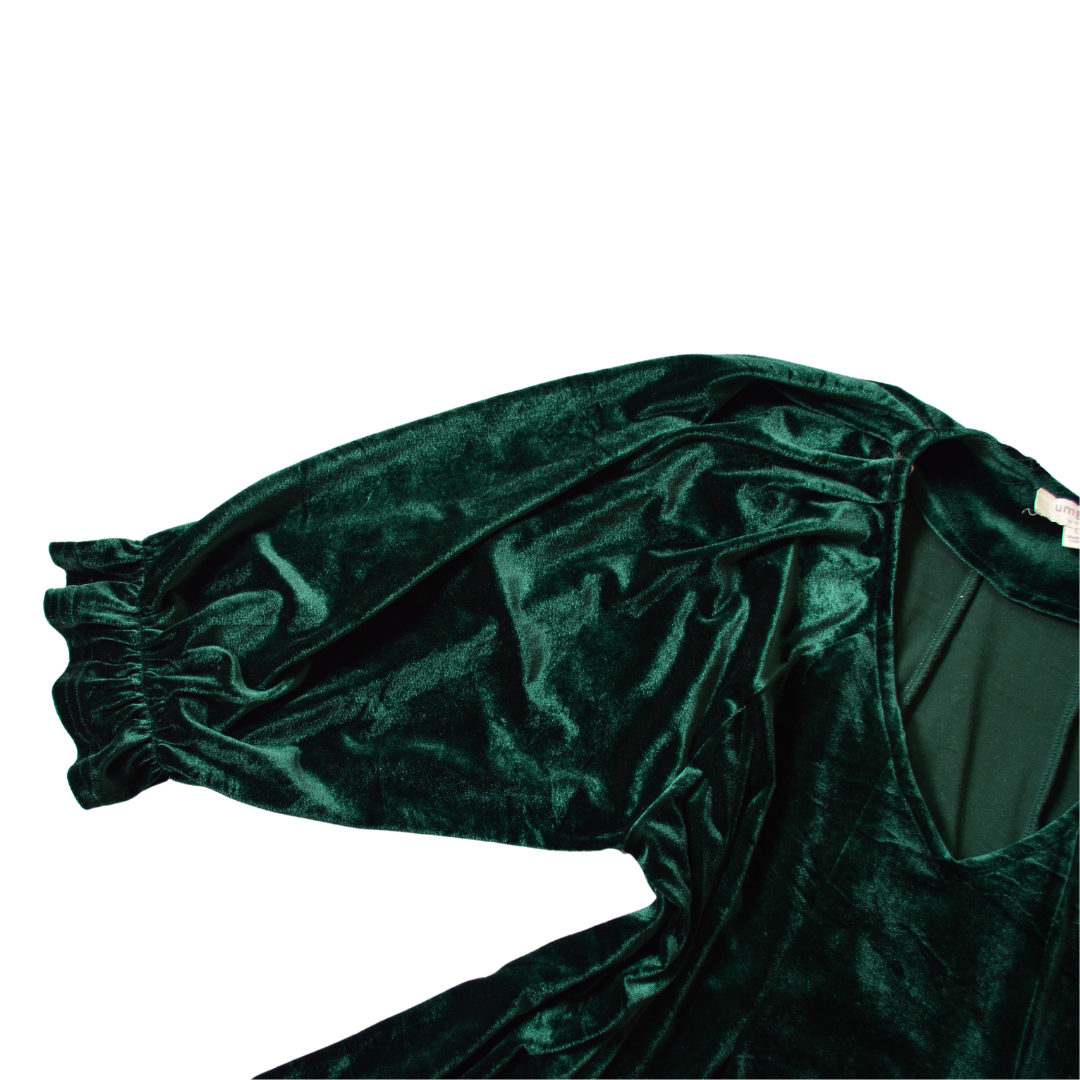 Vestido verde de terciopelo