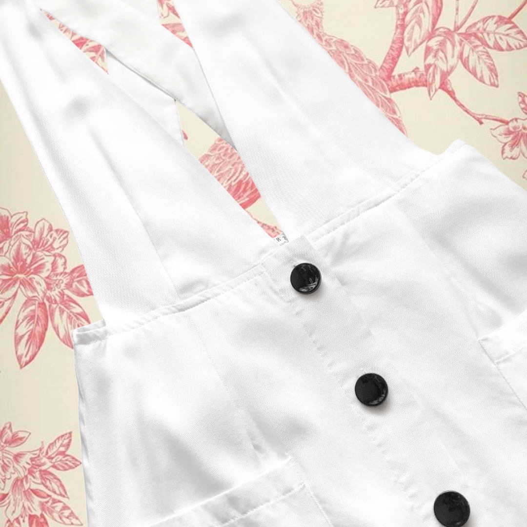 Vestido blanco de botones