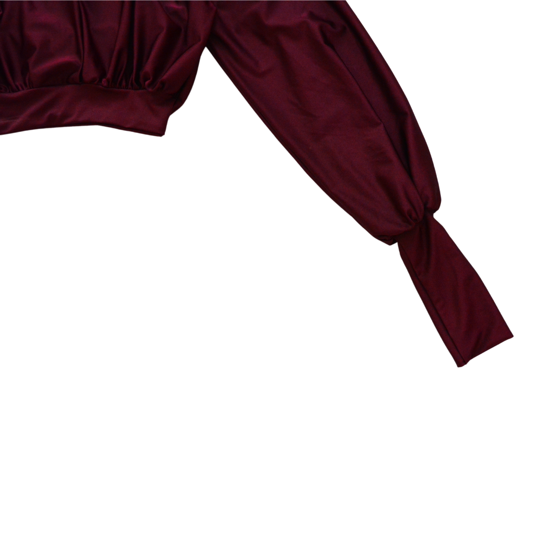 Blusa vino drappeada