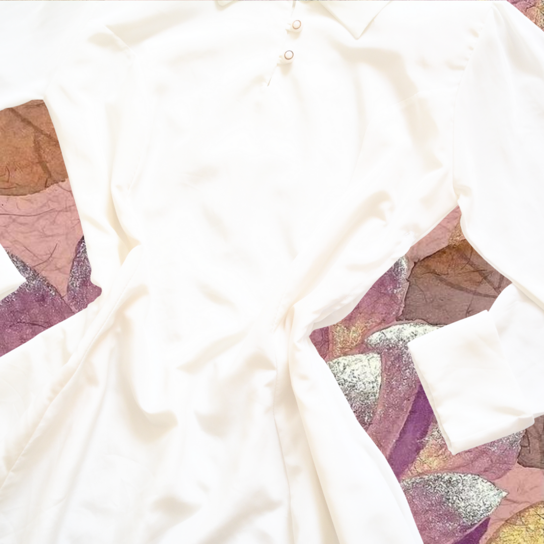 Vestido blanco perla vintage