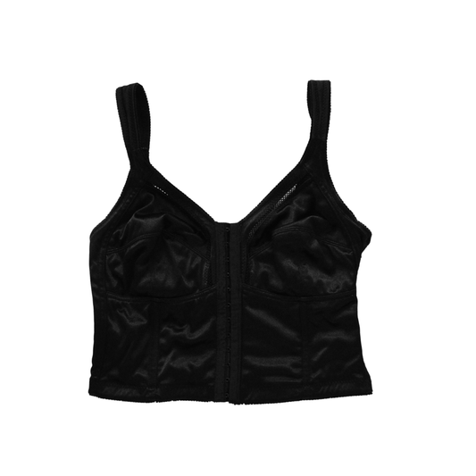 Top bustier negro satin
