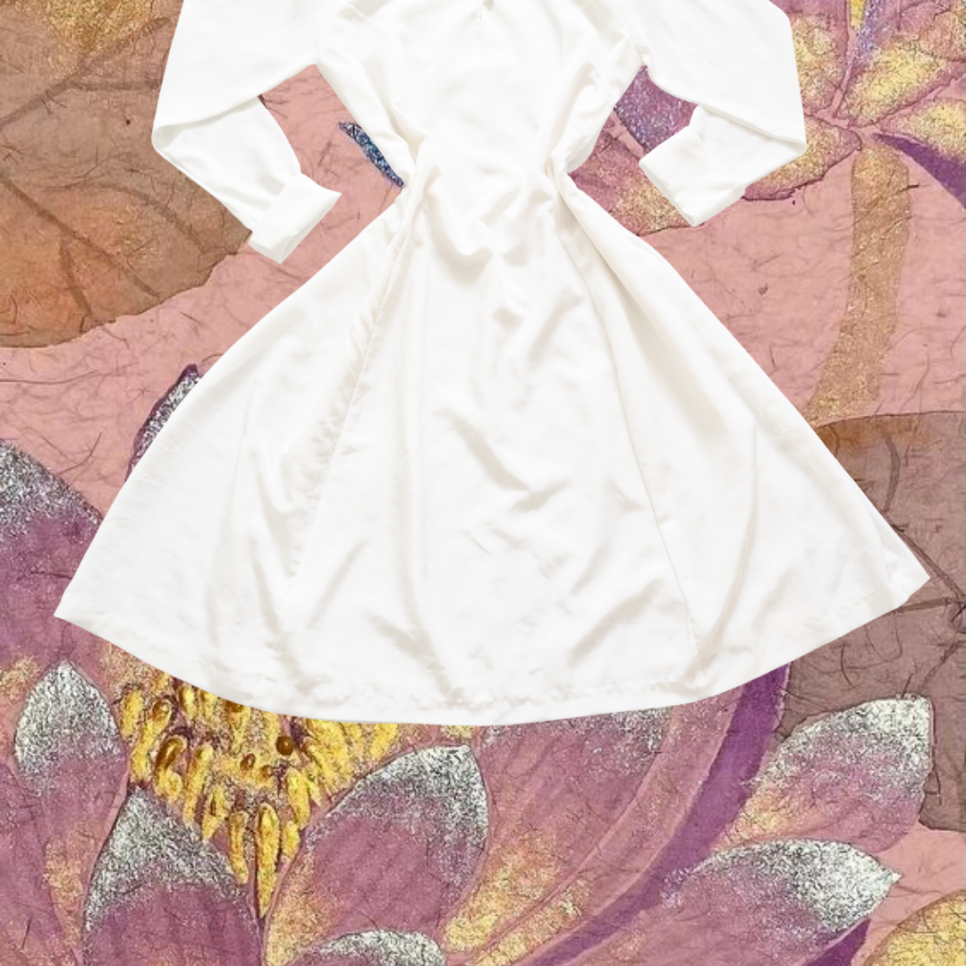 Vestido blanco perla vintage