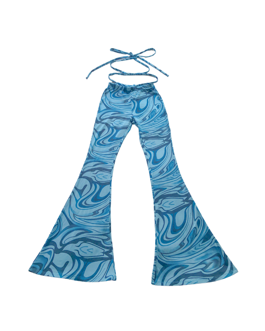 Pantalón groovy azul flared
