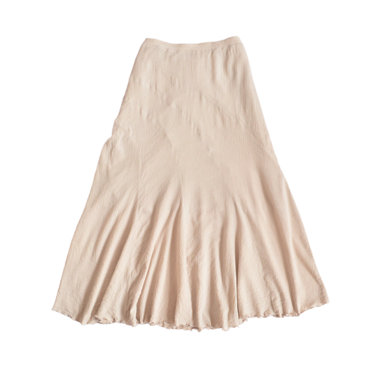Falda larga beige