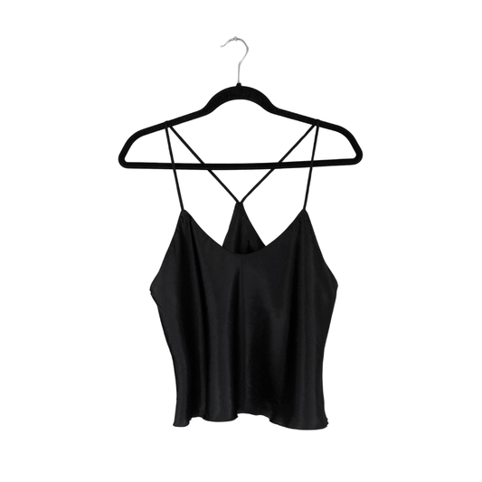 Blusa negra satin