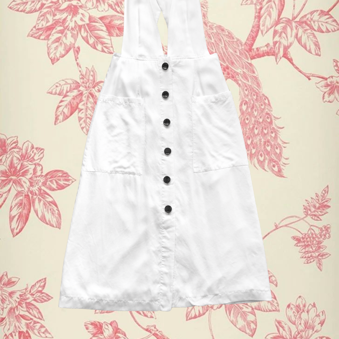 Vestido blanco de botones