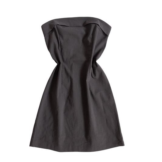 Vestido gris entallado