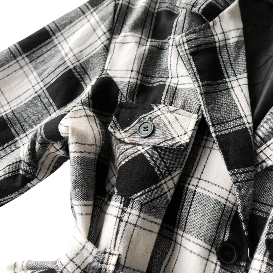 Blazer Abrigo cuadriculado