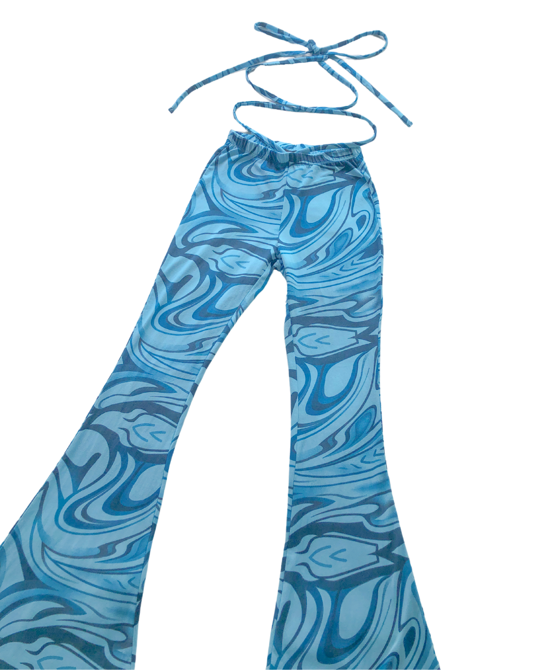 Pantalón groovy azul flared