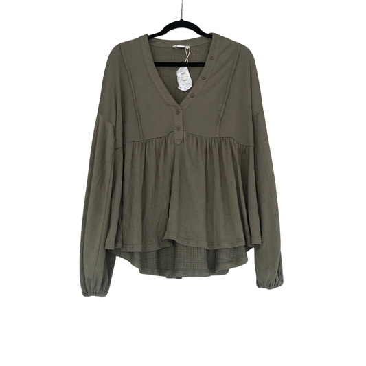Blusa verde olivo suelta