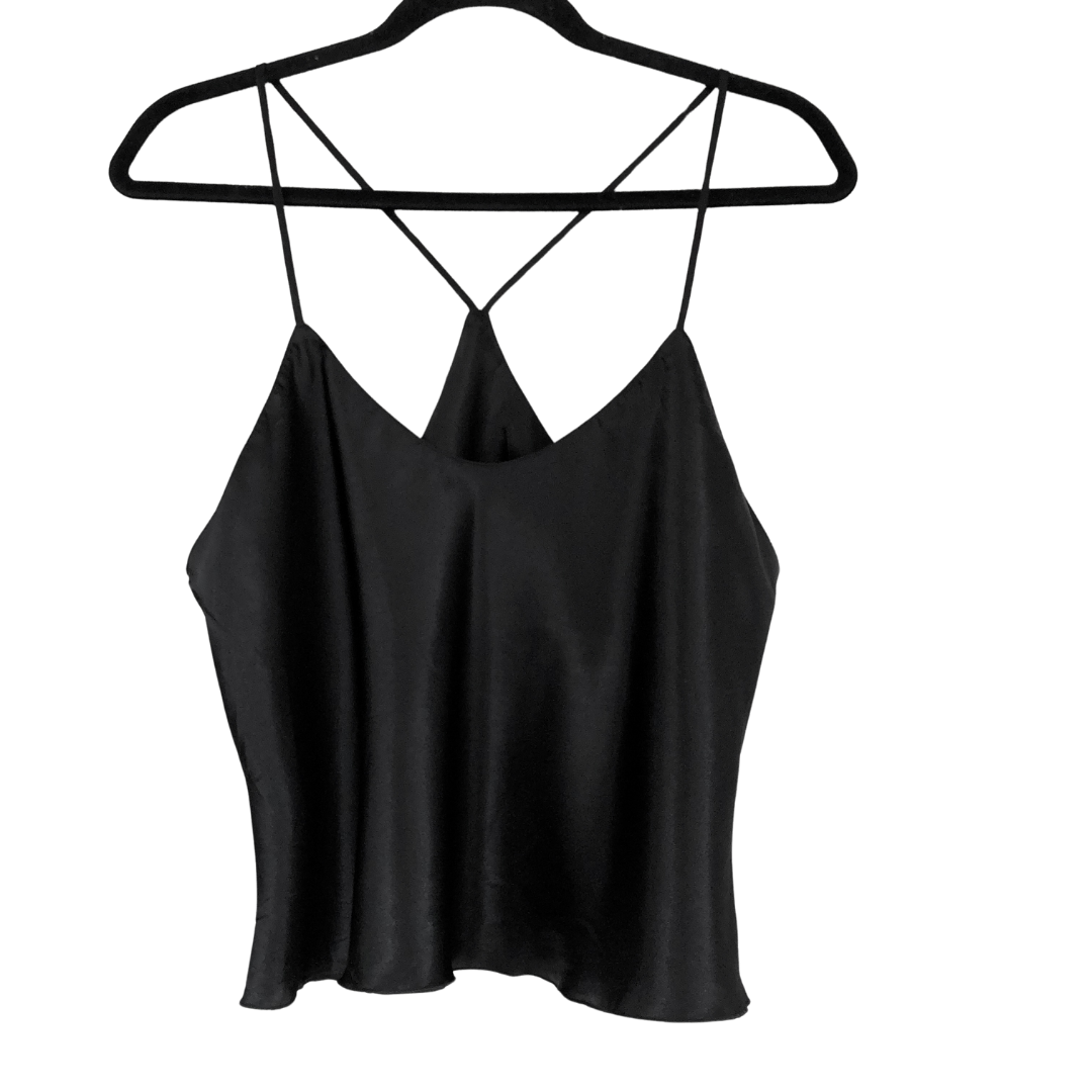 Blusa negra satin