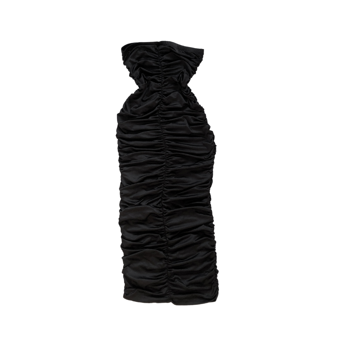 Vestido negro drappeado