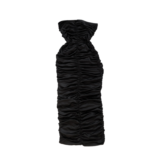 Vestido negro drappeado
