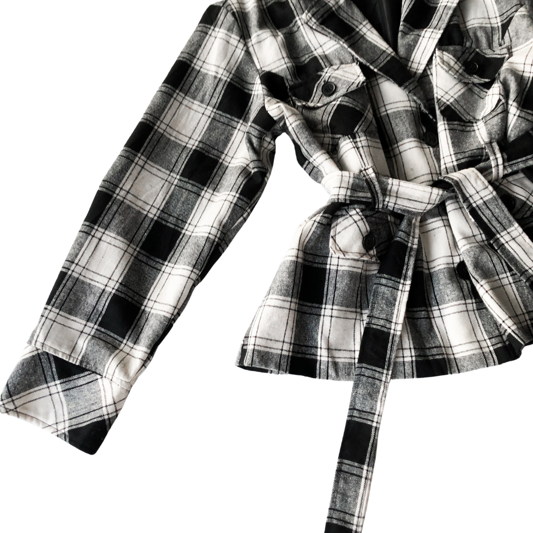 Blazer Abrigo cuadriculado