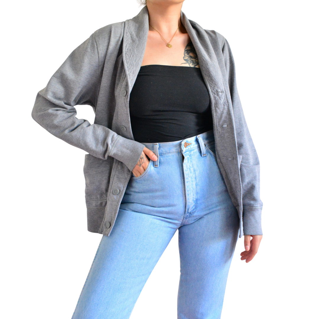 Blazer knit gris