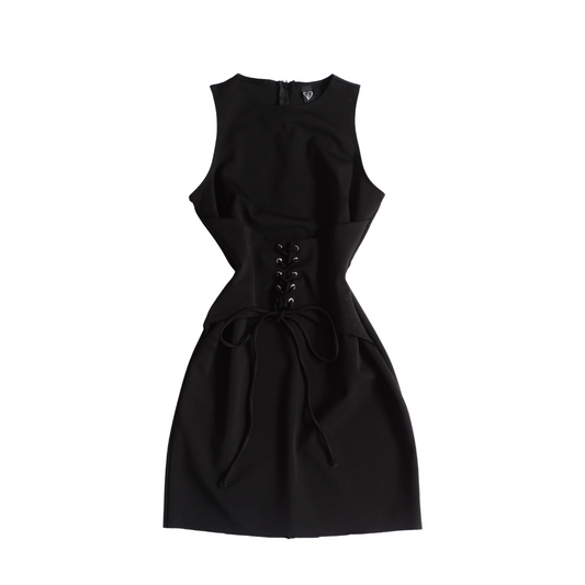 Vestido negro con corset
