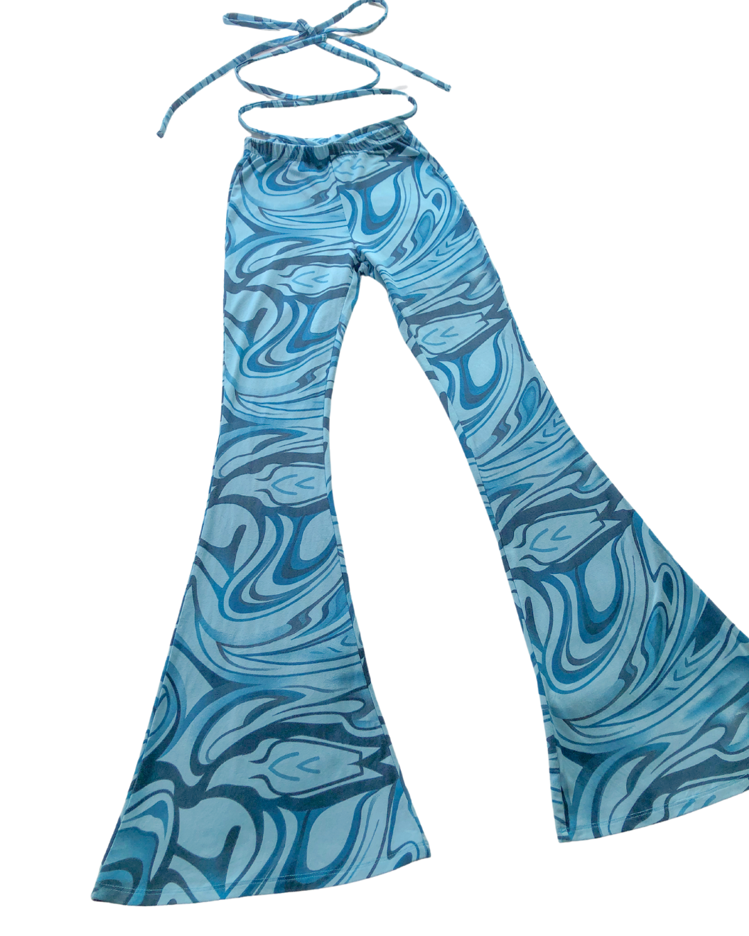 Pantalón groovy azul flared