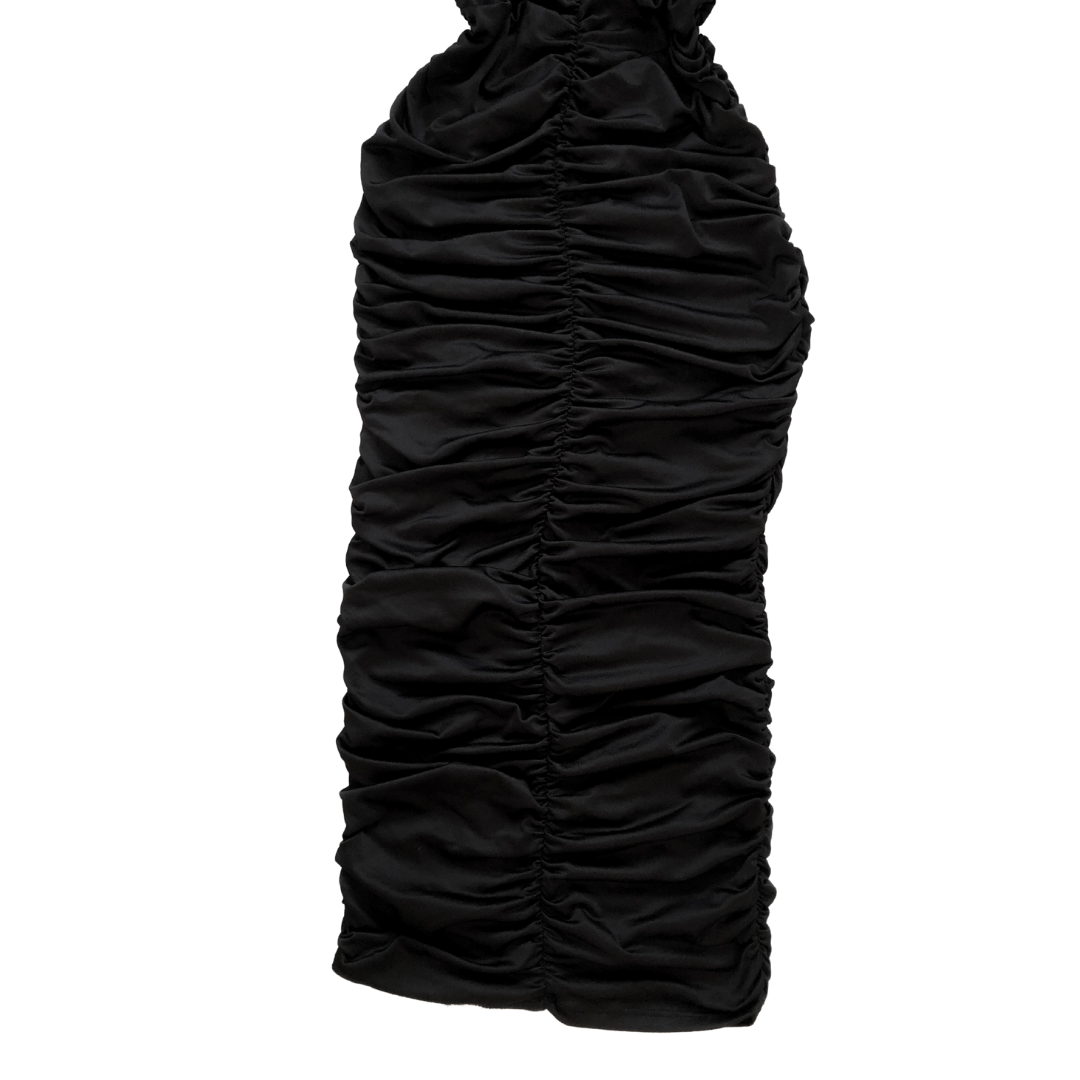 Vestido negro drappeado