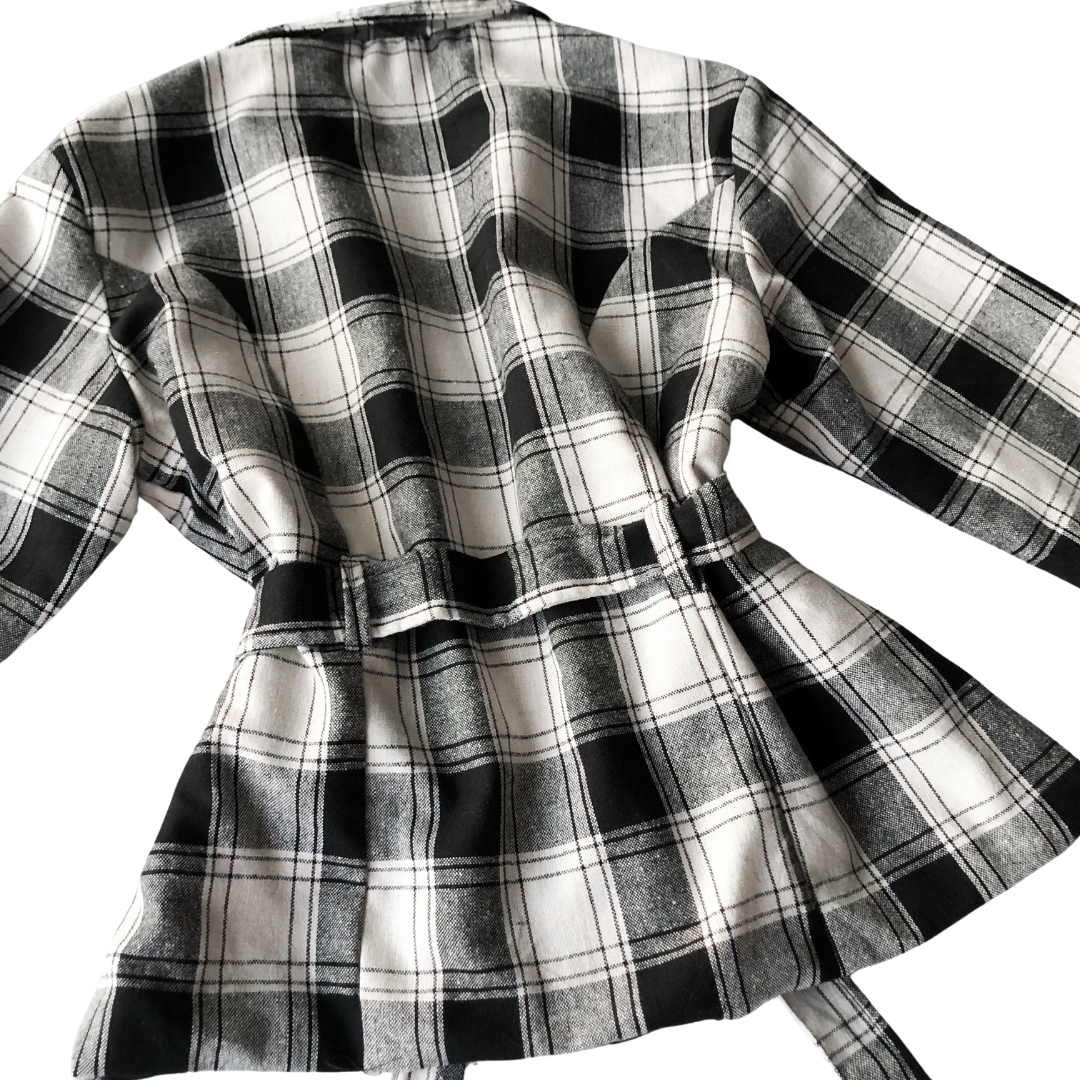 Blazer Abrigo cuadriculado
