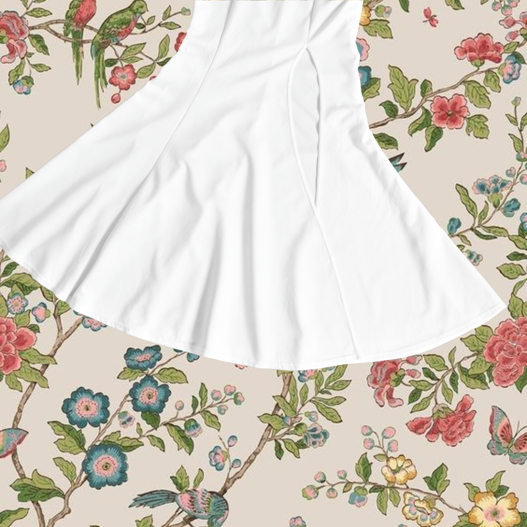 Vestido perla largo con abertura