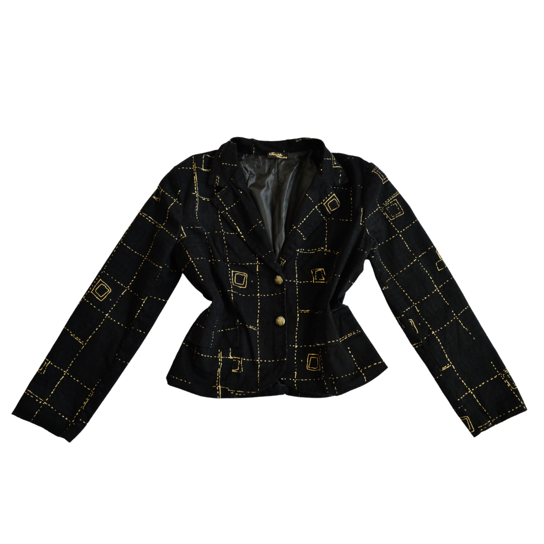 Blazer negro plaid