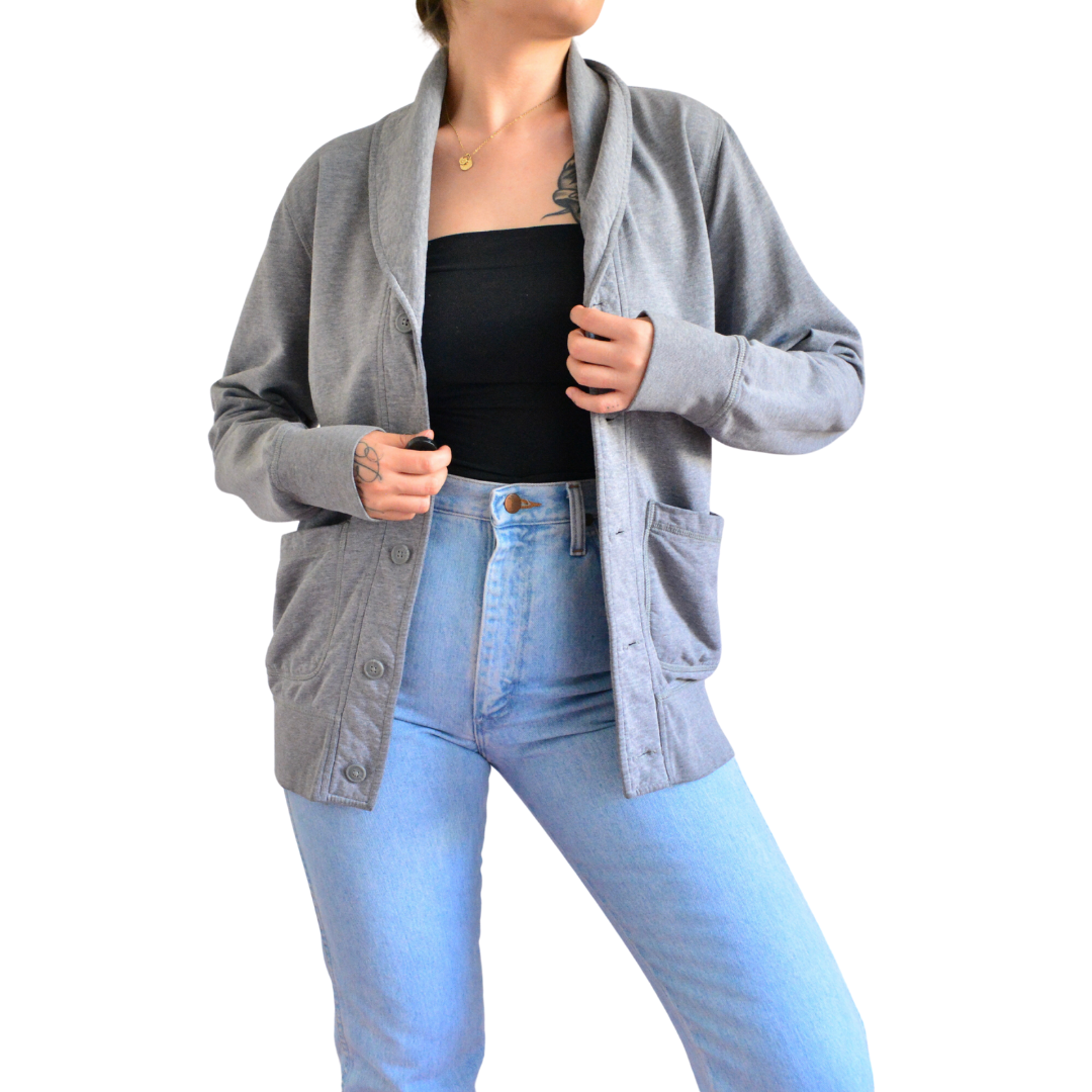 Blazer knit gris