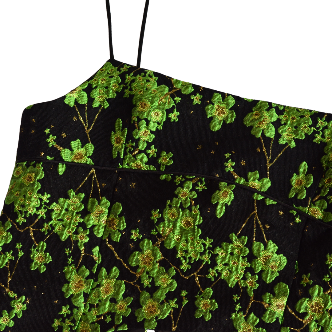 Blusa vintage con bordado y aberturas