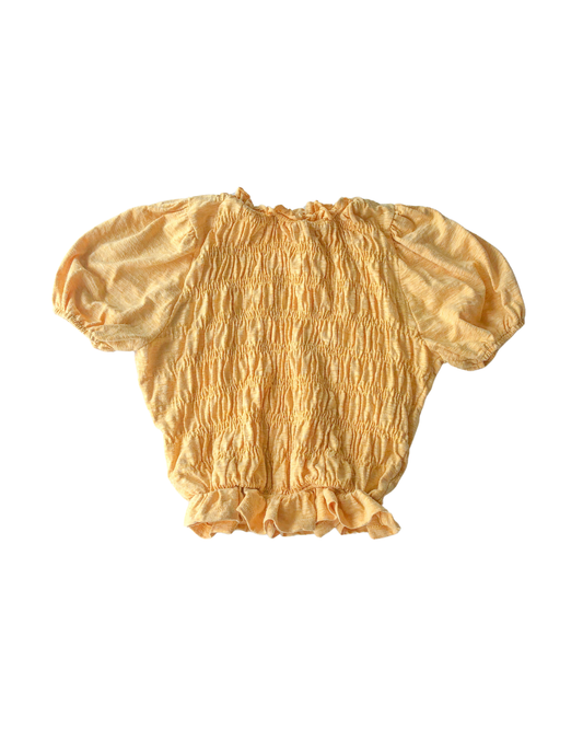 Blusa amarilla fruncida