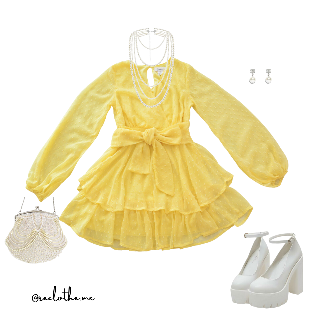 Vestido amarillo baby de gasa